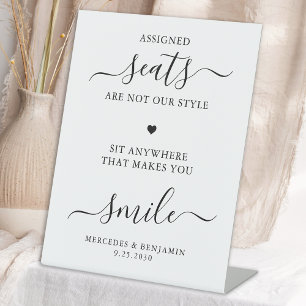 Signe De Table Mariage Moderne Personnalisé Choisir Un Siège Pas 