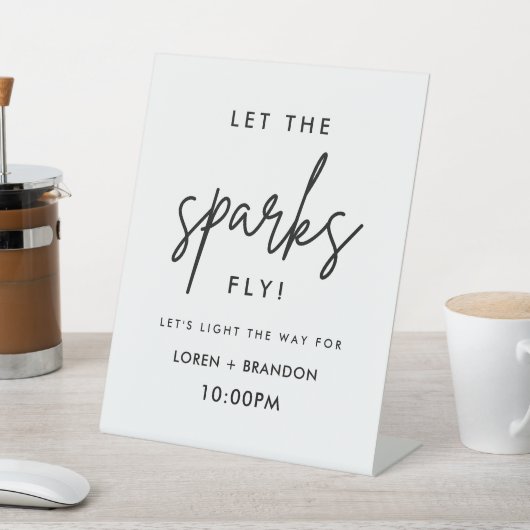 Signe De Table Mariage moderne Sparkler Envoyer (In SItu)