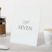 Signe De Table Mariage noir blanc classique Numéro de tableau P (In SItu)