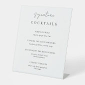 Signe De Table Mariage noir et blanc Signature Cocktail Menu Sign (Recto)