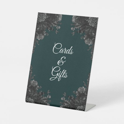 Signe De Table Mariage noir vert foncé (Recto)