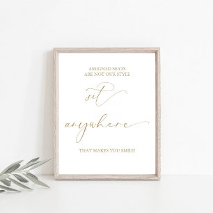 Signe De Table Mariage Or Assignés Sièges Ne Sont Pas Notre Style