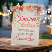 Signe De Table Mariage ou Fête des mariées de station Automne S'm