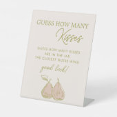Signe De Table Mariage Parfait aux Poires Devinez combien de bais (Recto)