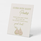 Signe De Table Mariage Parfait aux Poires : Devinez combien de po (Recto)