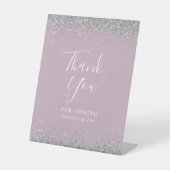 Signe De Table Mariage Parties scintillant Dusty Lilac Silver (Recto)