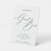 Signe De Table Mariage personnalisé Audio Téléphone Livre d'or (Recto)