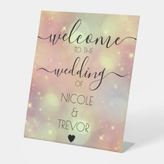 Signe De Table Mariage personnalisé calligraphie éclat pêche Bien