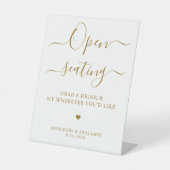 Signe De Table Mariage personnalisé Open Seing Modern Gold (Recto)