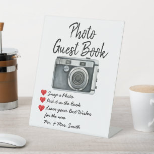 Signe De Table Mariage Photo Livre d'or Signal pour table d'accue
