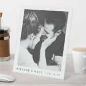 Signe De Table Mariage photo minimaliste noir blanc (In SItu)