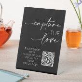 Signe De Table Mariage QR Code Photo App Télécharger Monochrome (In SItu)