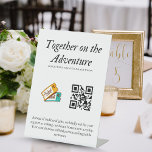 Signe De Table Mariage Registre Honeymoon Fund Qr Code Cadeau<br><div class="desc">Présentez notre délicieux panneau de table pour le fonds lune de miel, les demandes de voyage et le registre des mariages! Préparez-vous à imprégner votre fête mariage de plaisir et d'esprit. Entièrement personnalisable, de vos noms aux détails de paiement (Venmo, PayPal, Zelle, etc.), ce signe est de rendre votre journée...</div>