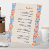 Signe De Table Mariage rétro du milieu du siècle (In SItu)