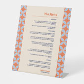 Signe De Table Mariage rétro du milieu du siècle (Recto)