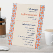 Signe De Table Mariage rétro du milieu du siècle (In SItu)