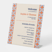 Signe De Table Mariage rétro du milieu du siècle (Recto)