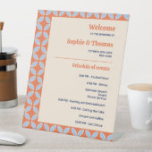 Signe De Table Mariage rétro du milieu du siècle (In SItu)
