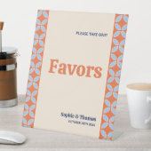 Signe De Table Mariage rétro du milieu du siècle (In SItu)