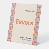 Signe De Table Mariage rétro du milieu du siècle (Recto)