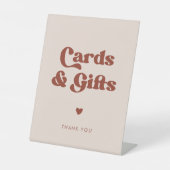 Signe De Table Mariage rétro élégant Peach Pink Cartes & Cadeaux (Recto)