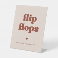 Mariage retro élégant Peach Pink Flip Flops