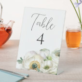 Signe De Table Mariage romantique blanc Ranunculus (In SItu)