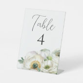 Signe De Table Mariage romantique blanc Ranunculus (Recto)