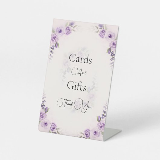 Signe De Table Mariage Rose Lavender et Blush (Recto)