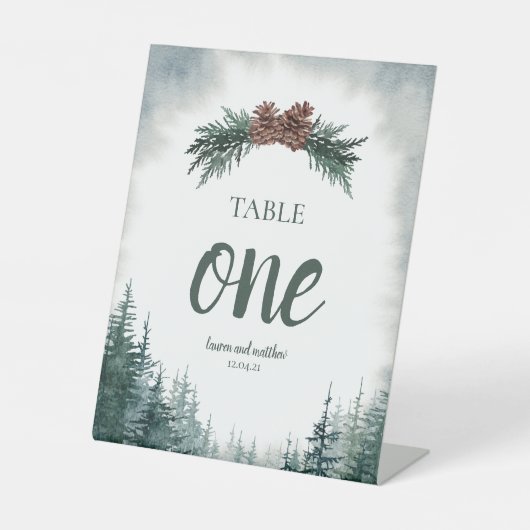 Signe De Table Mariage russe Numéro de table Signal piédestique (Recto)
