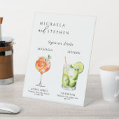 Signe De Table Mariage Signature Boissons 50+ Aquarelle Cocktails (In SItu)