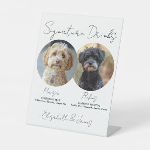 Signe De Table Mariage Signature Boissons Animaux Chiens 2 Photos