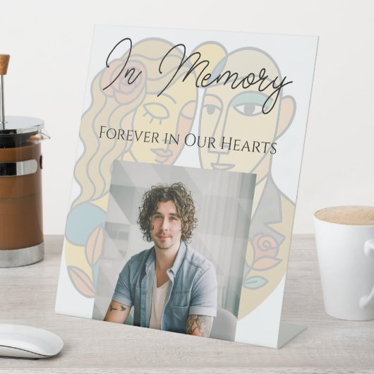 Signe De Table Mariage Silhouette moderne artistique en mémoire (In SItu)