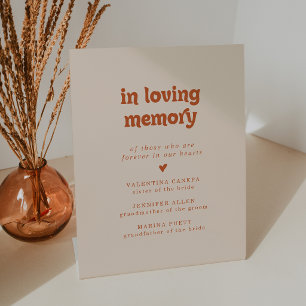Signe De Table Mariage Simple en Terracotta Formel en Souvenir Af