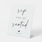 Signe De Table Mariage Sip and Be Seated (Recto)