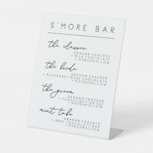 Signe De Table Mariage S'more Bar Menu Signal, Smore Recette Post