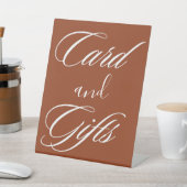 Signe De Table Mariage terre cuite brûlé carte orange et cadeaux (In SItu)