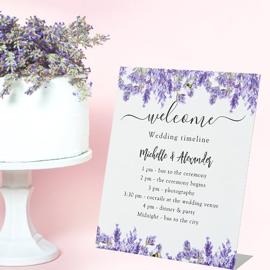 Signe De Table Mariage timeline programme lavande florales bienve