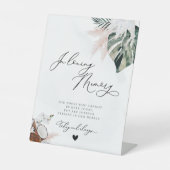Signe De Table Mariage Tropical Beach Dusty Blue Memorial (Recto)
