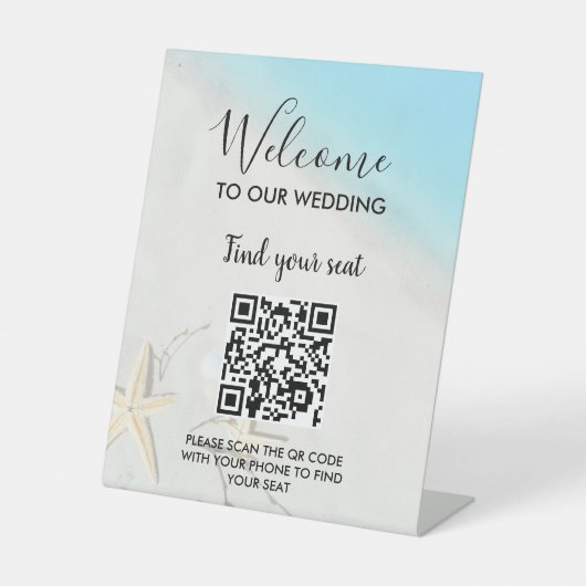 Signe De Table Mariage tropical sur la plage (Recto)