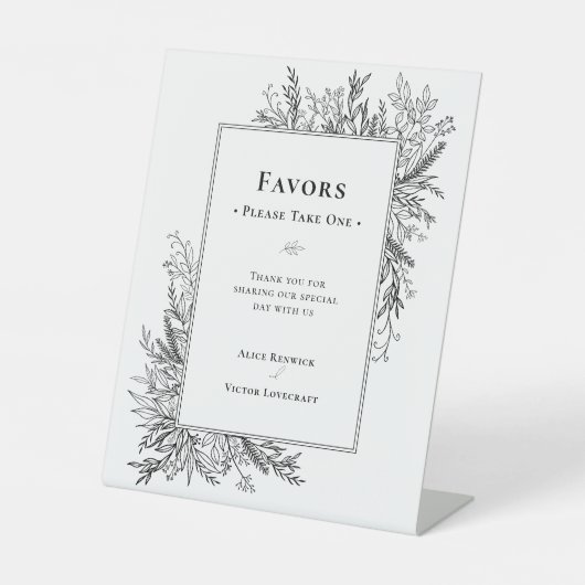 Signe De Table Mariage vert blanc et noir (Recto)