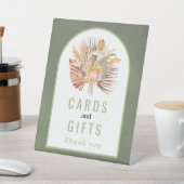 Signe De Table Mariage vert sauge à palme séchée et herbe de pamp (In SItu)