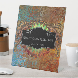 Signe De Table Mariage Vintage Steampunk Personnalisé