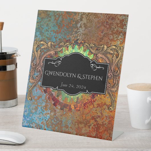 Signe De Table Mariage Vintage Steampunk Personnalisé (In SItu)