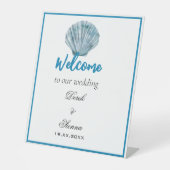 Signe De Table Mariage vintage Turquoise bleu simple (Recto)