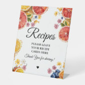 Signe De Table Mariée Citrus Laisser vos recettes Douche nuptiale (Recto)