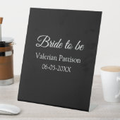 Signe De Table Mariée future nom date noir blanc enterrement de v (In SItu)