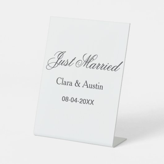 Signe De Table Mariés add nom couple date année simulation de mar (Recto)