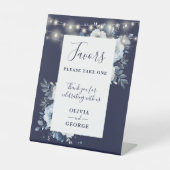 Signe De Table Marine Bleu String éclaire Floral Wedding Favors (Recto)