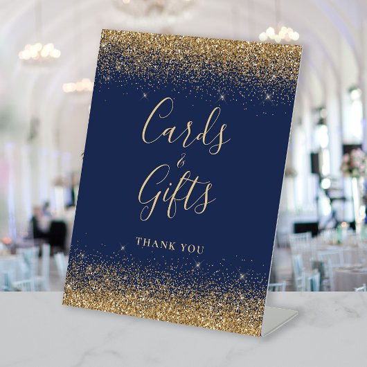 Signe De Table Marine Blue Gold Parties scintillant cartes de mar